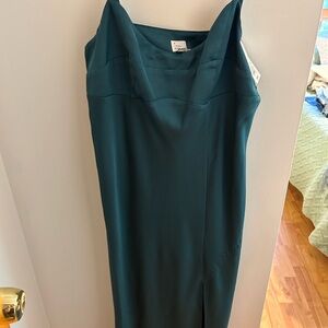 Sleeveless Teal Sheath Dress